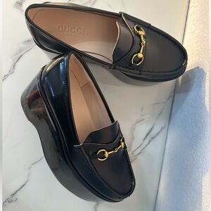 Gucci Horsebit Platform Loafers Patent Leather size 8